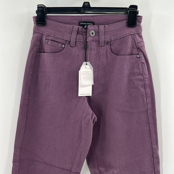 Universal Standard Women's Etta High Waist Ankle Straight Leg Jeans - Purple 00 - Picture 2 of 8